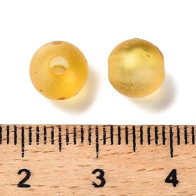 Frosted Transparent Acrylic Beads OACR-F013-13I-1