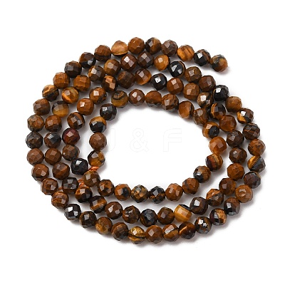 Natural Tiger Eye Beads Strands G-B190-B03-4mm-1