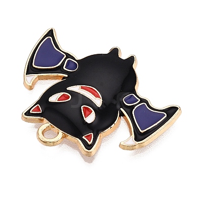 Halloween Theme Rack Plating Alloy Enamel Pendants X1-ENAM-N056-393C-KCG-1