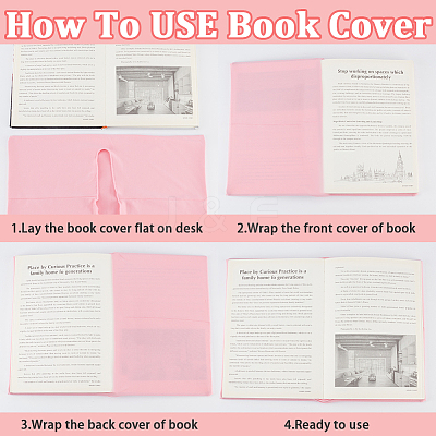 Elastic Fabric Book Covers AJEW-CP0008-68A-1