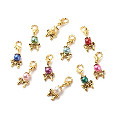 Acrylic Imitation Pearl Pendant Decorations X1-HJEW-JM00708-1