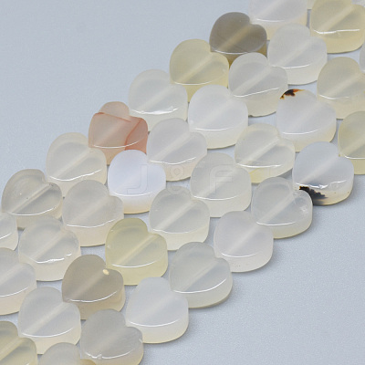 Natural White Agate Bead Strands G-T074-17-1