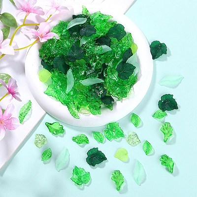 270Pcs 9 Styles Transparent Acrylic Pendant OACR-SZ0001-43-1