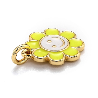 Brass Enamel Charms X-KK-O135-01C-1