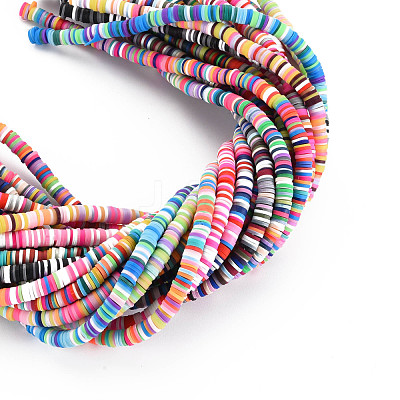 Handmade Polymer Clay Bead Strands CLAY-N011-53-1