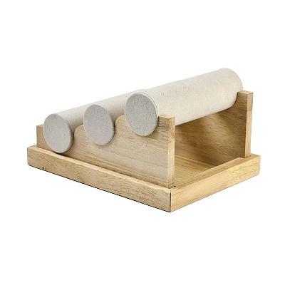 3-Tier Velvet Cloth Bar Bracelet Holder Stands BDIS-C002-01C-1
