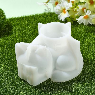 Cat Shape Candle Holder Silicone Molds ST-CJ0043-044-1