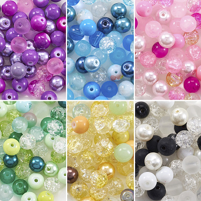 360Pcs 6 Colors Glass Beads GGLA-TA0002-07-1