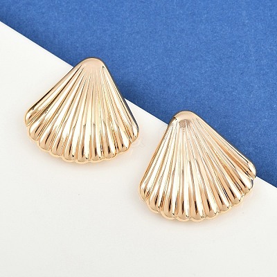 Brass Stud Earrings EJEW-H168-12G-1
