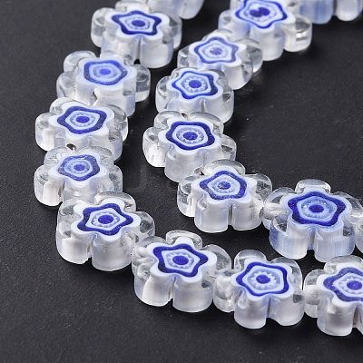 Handmade Millefiori Glass Bead Strands LAMP-J035-10mm-55-1