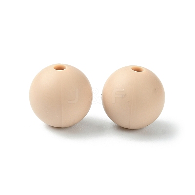Round Food Grade Eco-Friendly Silicone Focal Beads SIL-F003-01A-1