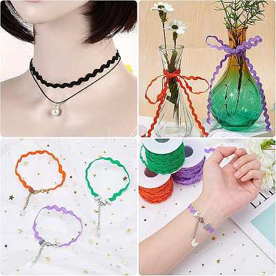 40M Polyester Wavy Fringe Trim Ribbon OCOR-GF0004-39K-1