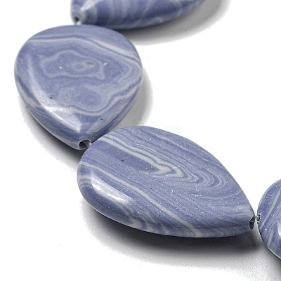 Synthetic Blue Lace Agate Beads Strands G-B071-G02-01-1
