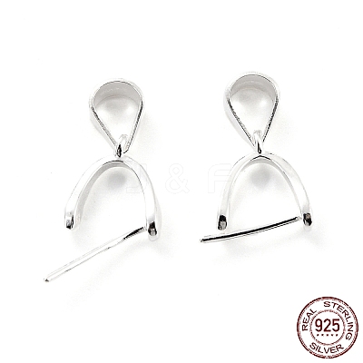 925 Sterling Silver Ice Pick Pinch Bails STER-Z001-122S-05-1
