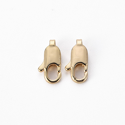 Brass Lobster Claw Clasps X-KK-Q765-004-NF-1