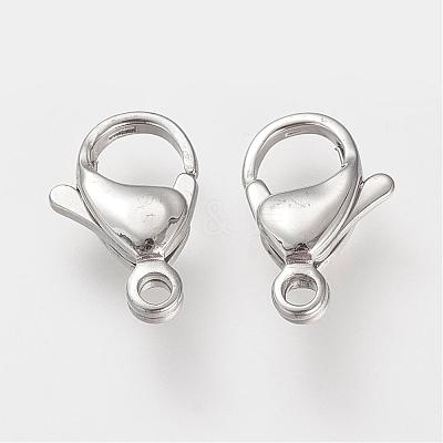 Tarnish Resistant 304 Stainless Steel Lobster Claw Clasps STAS-S066-12mm-15-1