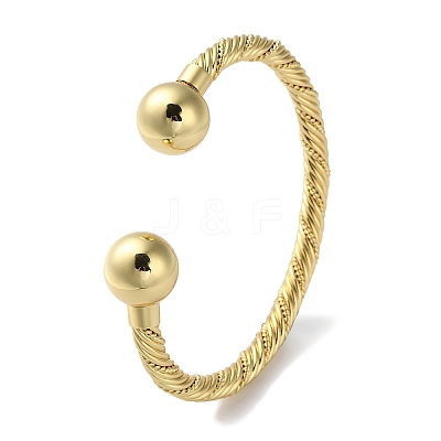 Rack Plating Brass Cuff Bangles BJEW-H326-03G-1