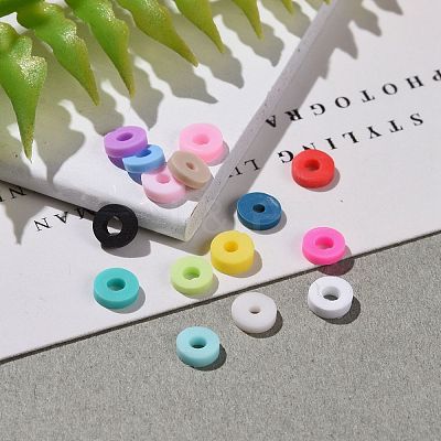 150G 15 Colors Handmade Polymer Clay Beads CLAY-JP0001-14-4mm-1