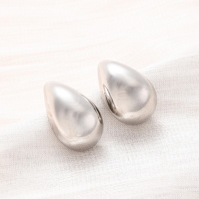 Rack Plating Brass Teardrop Stud Earrings X-EJWE-Q766-03P-1