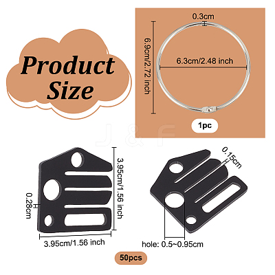50Pcs House Shape Acrylic Bobbins OACR-OC0001-25A-1