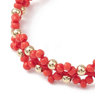 Glass Braided Beaded Bracelets BJEW-MZ00304-02-1