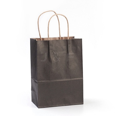 Pure Color Kraft Paper Bags AJEW-G019-09B-1