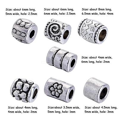 1Box 260pcs/box Tibetan Style Alloy Spacer Beads Large Hole TIBEB-TA0001-01AS-1