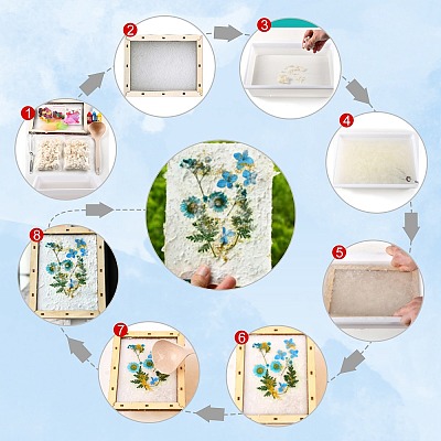 Basswood Assembled Paper Making Frame DIY-WH0016-17-1