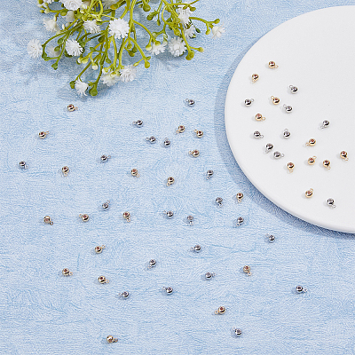 60Pcs 2 Colors Rack Plating Brass Tube Bails KK-DC0004-19-1