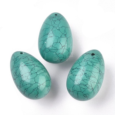 Synthetic Turquoise Pendants G-P438-E-06-1