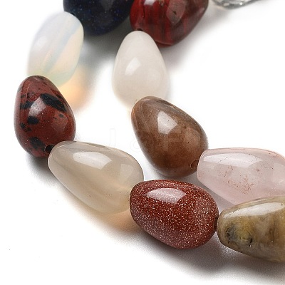 Natural & Synthetic Mixed Gemstone Beads Strands G-B106-A30-02-1