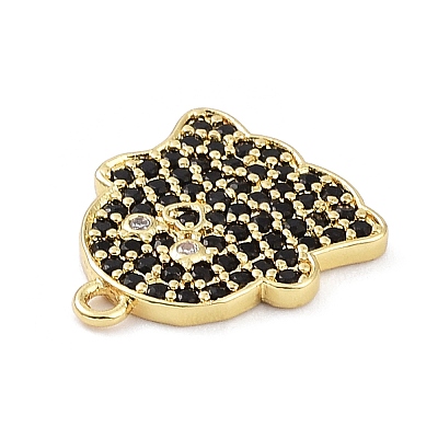 Rack Plating Brass Cubic Zirconia Pendants KK-D031-04G-01-1