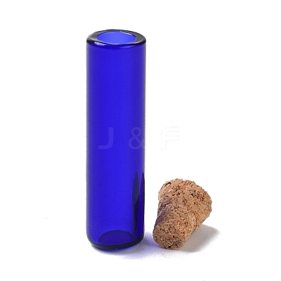 Tube Glass Cork Bottles Ornament AJEW-O032-04B-1