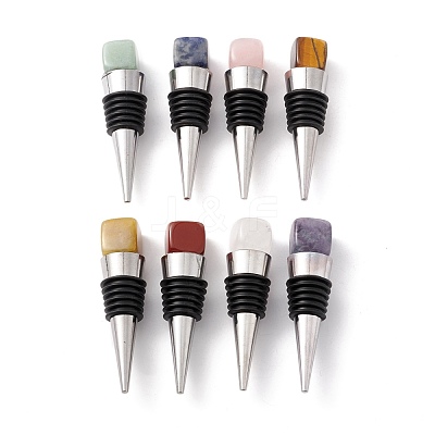 Natural Gemstone Bottle Stoppers G-D479-02P-01-1