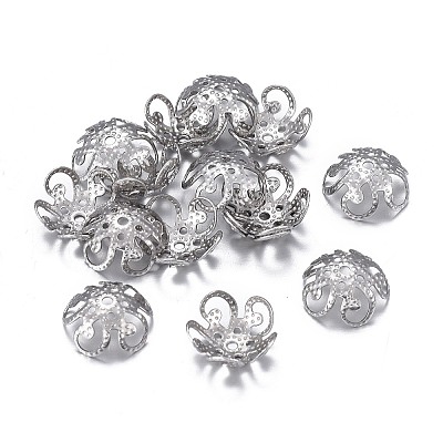 Non-Tarnish 201 Stainless Steel Bead Caps STAS-F255-054P-1