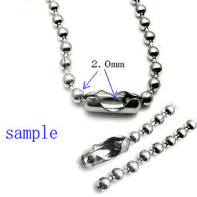 Tarnish Resistant Stainless Steel Ball Chain Connectors STAS-L018G-P-1