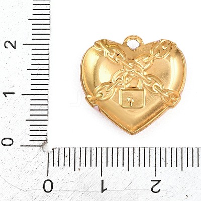 Valentine's Day 304 Stainless Steel Enamel Pendants STAS-E524-06A-G-1