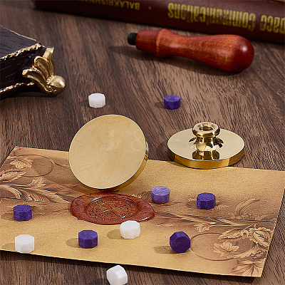 DIY Scrapbook Blank Brass Wax Seal Stamp Heads DIY-WH0899-902B-04-1