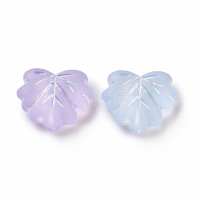 Transparent Frosted Acrylic Beads OACR-P013-34M-1
