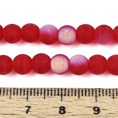 Frosted Transparent Glass Beads Strands LS-GLAA-T032-T6mm-MBB09-1