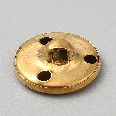 1-Hole Alloy Shank Buttons BUTT-WH0031-38B-1