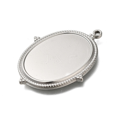 304 Stainless Steel Pendant Cabochon Settings STAS-H225-03P-1