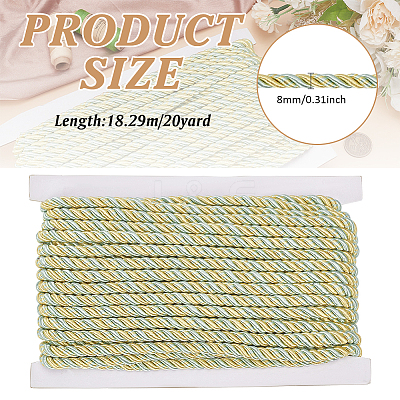20 Yards 3-Ply Polyester Twisted Cord OCOR-WH0086-99B-03-1