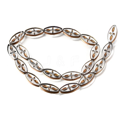 Electroplated Transparent Glass Beads Strands GL-CBA98F0-08C-1