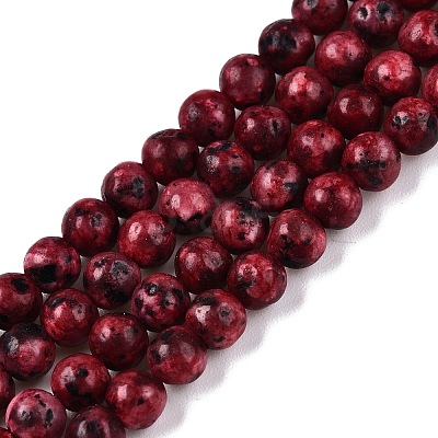 Dyed Natural White Jade Beads Strands G-T140-4mm-B07-1