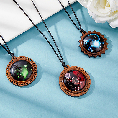 Glass Pendants WOOD-NB0001-63A-1