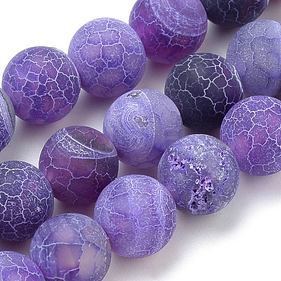 Natural Weathered Agate Beads Strands G-S259-05B-8mm-1
