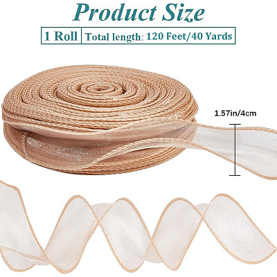 Polyester Organza Ribbons SRIB-WH20020-003A-02-1
