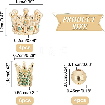 60Pcs Brass Beads KK-NB0001-51G-1