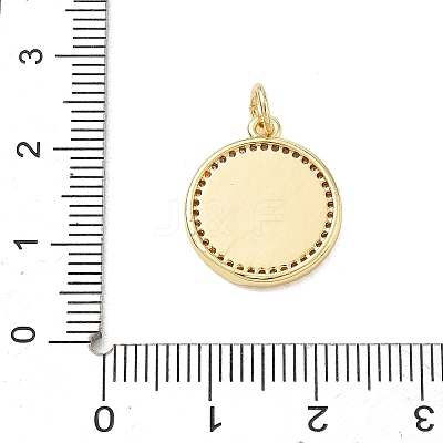 Brass Micro Pave Clear Cubic Zirconia Pendants CU-CBADD0C-06G-1